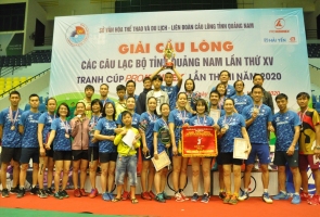 Giải Cầu lông các câu lạc bộ tỉnh năm 2020: Câu lạc bộ Phan Châu Trinh giành cúp toàn đoàn