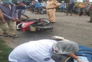 Điện Bàn- cô gái trẻ đi xe máy gục chết sau tiếng nổ lớn phát ra từ đống rác